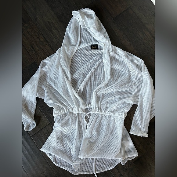 Vintage Dotti White Mesh Pool Coverup | Size M | Beach Vacation Essential - Picture 1 of 4